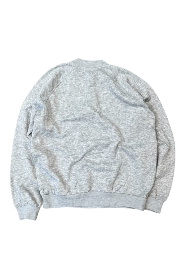 80'S HENRY NECK SWEATSHIRT / GRAY [SIZE: S USED]