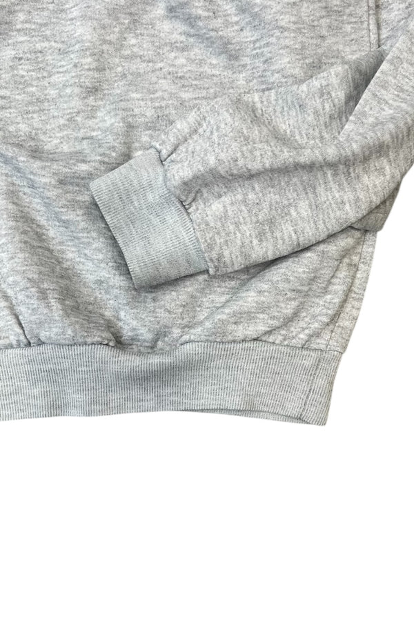 80'S HENRY NECK SWEATSHIRT / GRAY [SIZE: S USED]
