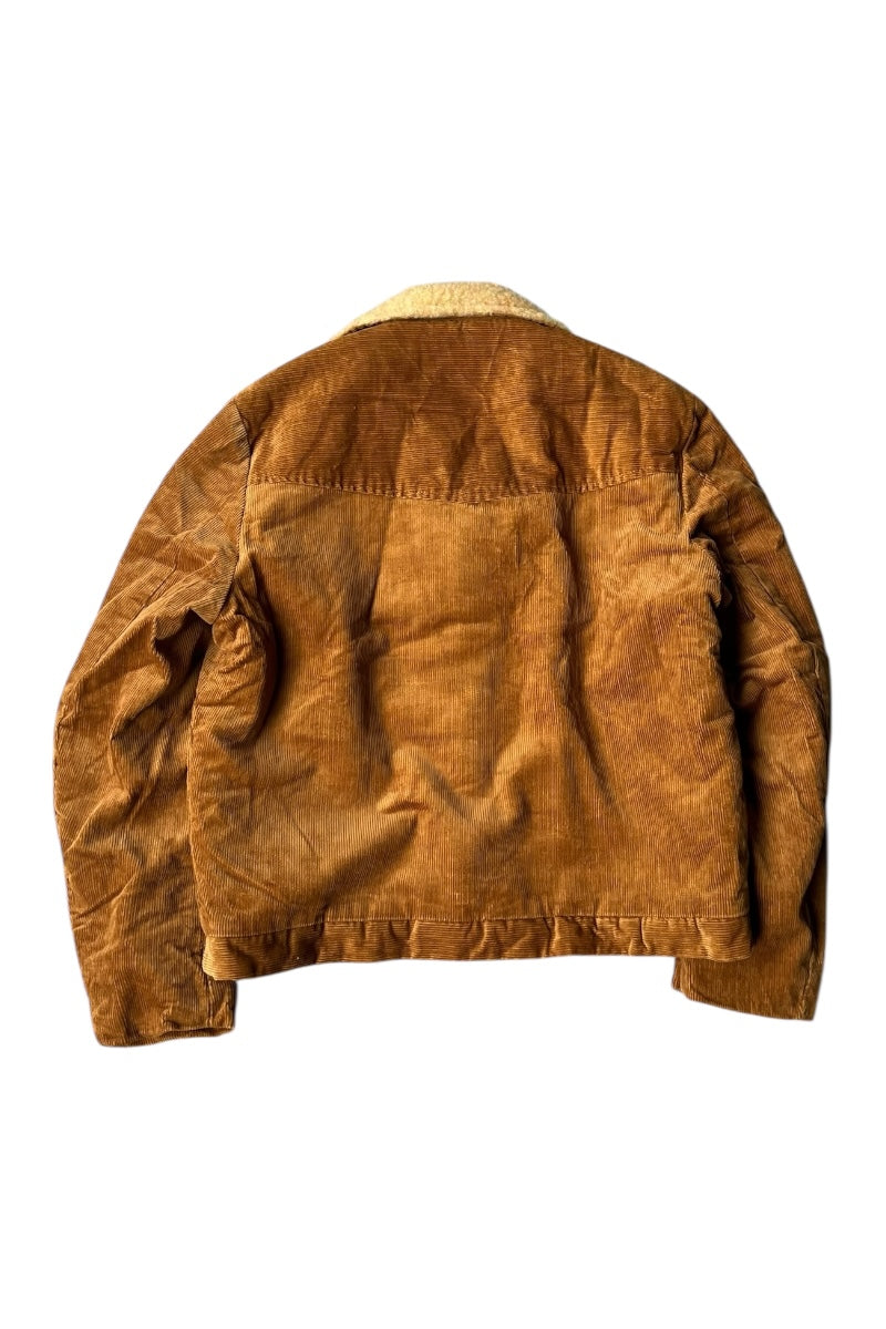 60'S CORDUROY BOA JACKET / BEIGE [SIZE: S USED]