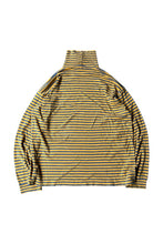 画像をギャラリービューアに読み込む, 90&#39;S L/S BORDER TURTLE NECK T-SHIRT / YELLOW [SIZE: XL USED]
