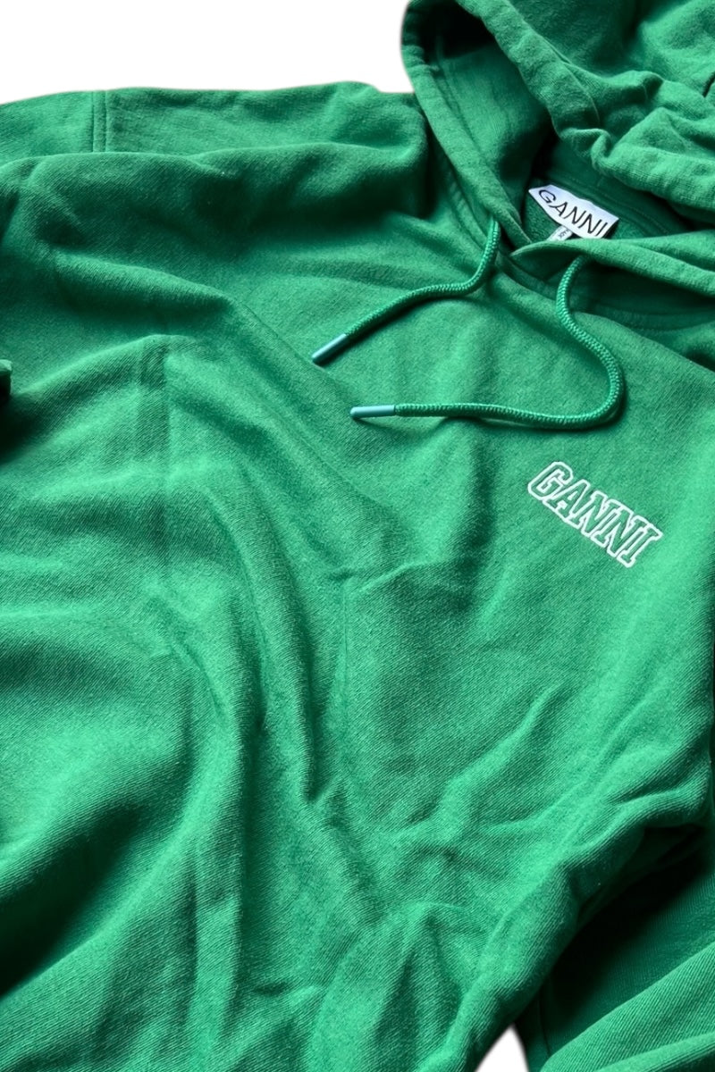 MADE IN PORTUGAL PULLOVER HOODIE SWEATSHIRT / GREEN [SIZE: M USED]