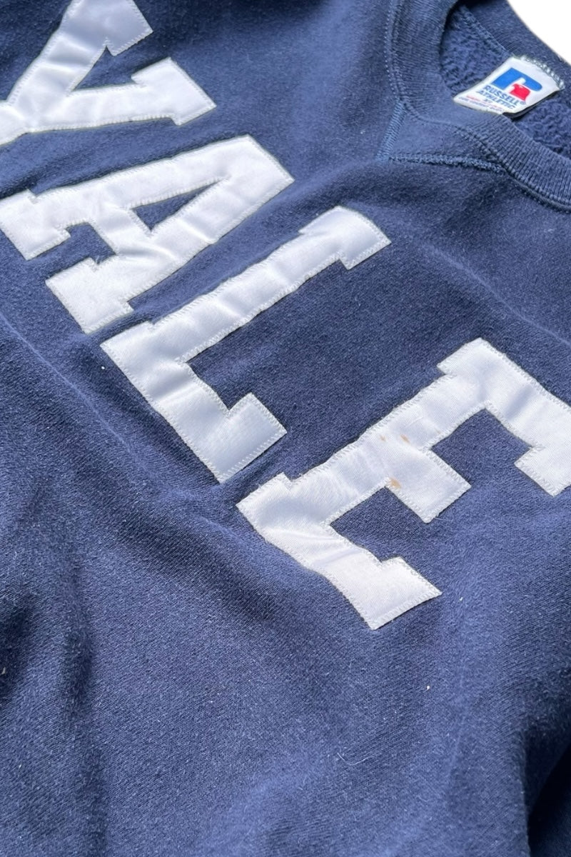 MADE IN USA 90'S YALE COLLEGE SWEATSHIRT / NAVY [SIZE: XL USED]