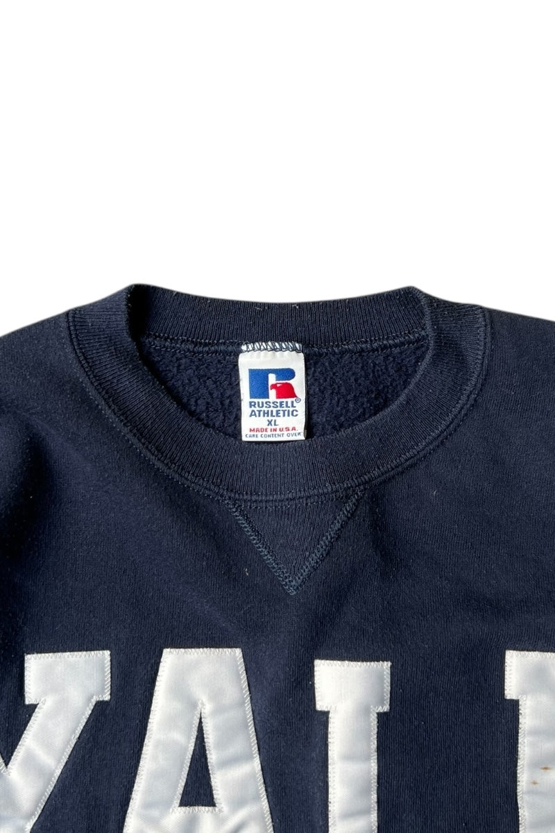 MADE IN USA 90'S YALE COLLEGE SWEATSHIRT / NAVY [SIZE: XL USED]