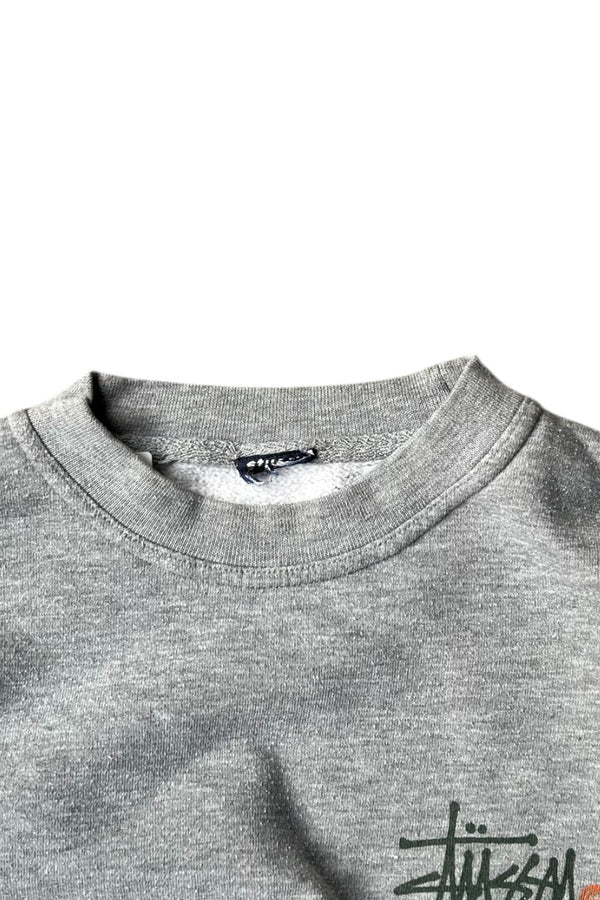 97'S LOGO PRINT SWEATSHIRT / GRAY [SIZE: M USED]