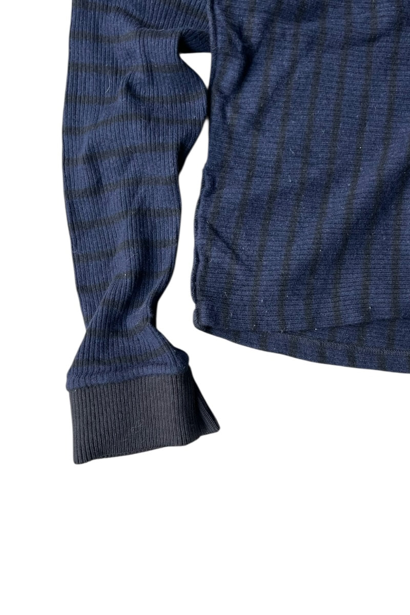 MADE IN ITALY 19AW VIRGIN WOOL KNIT SWEATER / NAVY [SIZE: L USED]