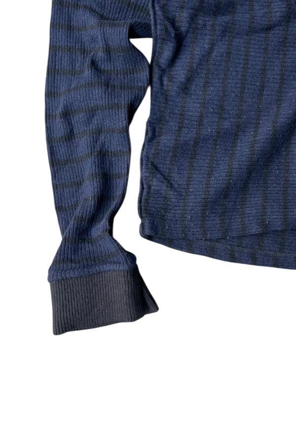 MADE IN ITALY 19AW VIRGIN WOOL KNIT SWEATER / NAVY [SIZE: L USED]