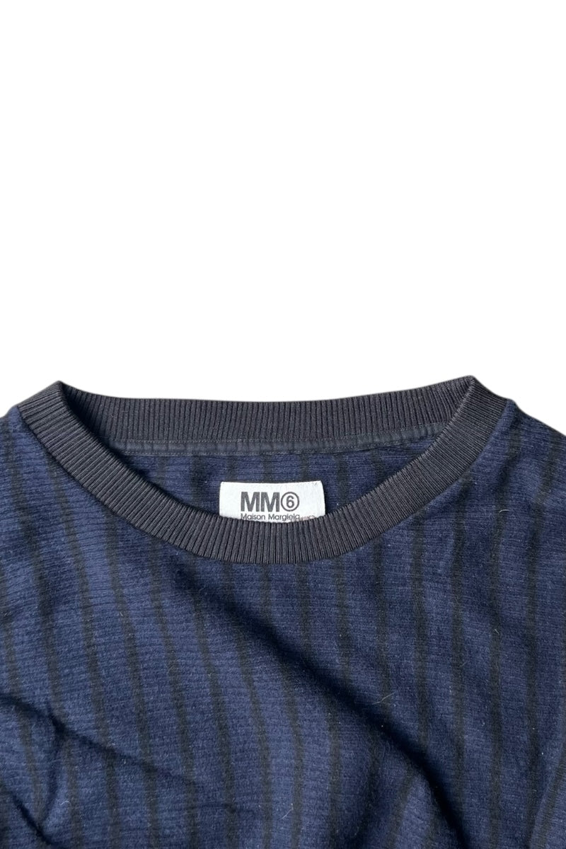 MADE IN ITALY 19AW VIRGIN WOOL KNIT SWEATER / NAVY [SIZE: L USED]