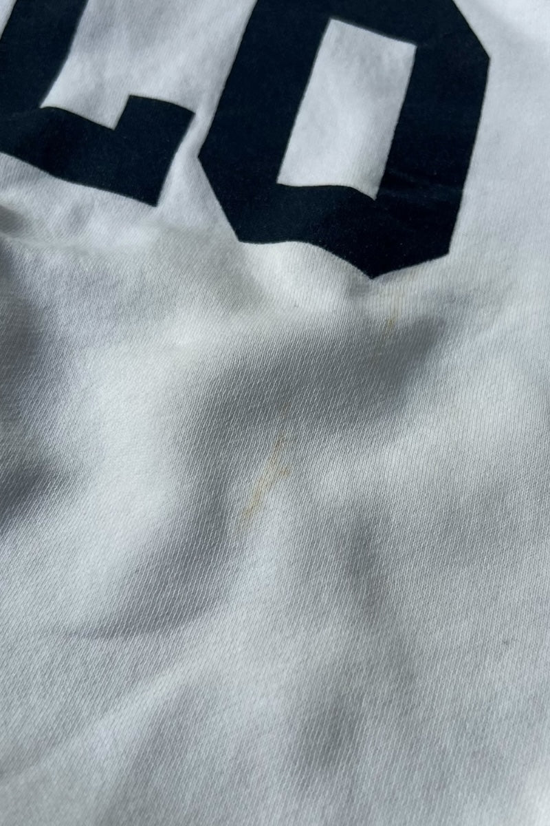 90'S HALF-ZIP SWEATSHIRT / WHITE [SIZE: M USED]