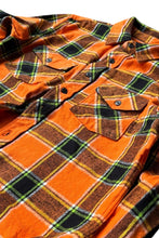 画像をギャラリービューアに読み込む, FLANNEL CHECK L/S SHIRT JACKET / ORANGE [SIZE: S USED]
