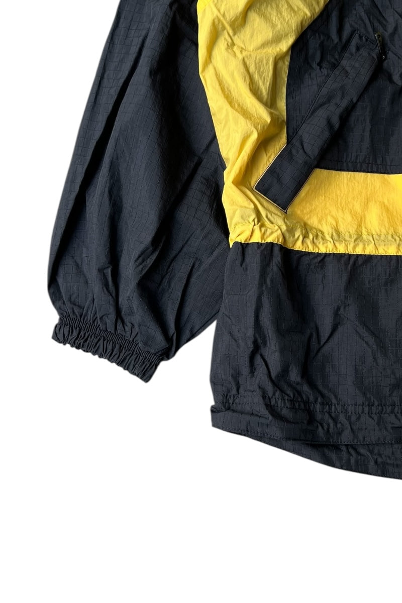 90'S ZIP NYLON HOODIE JACKET / YELLOW [SIZE: M USED]