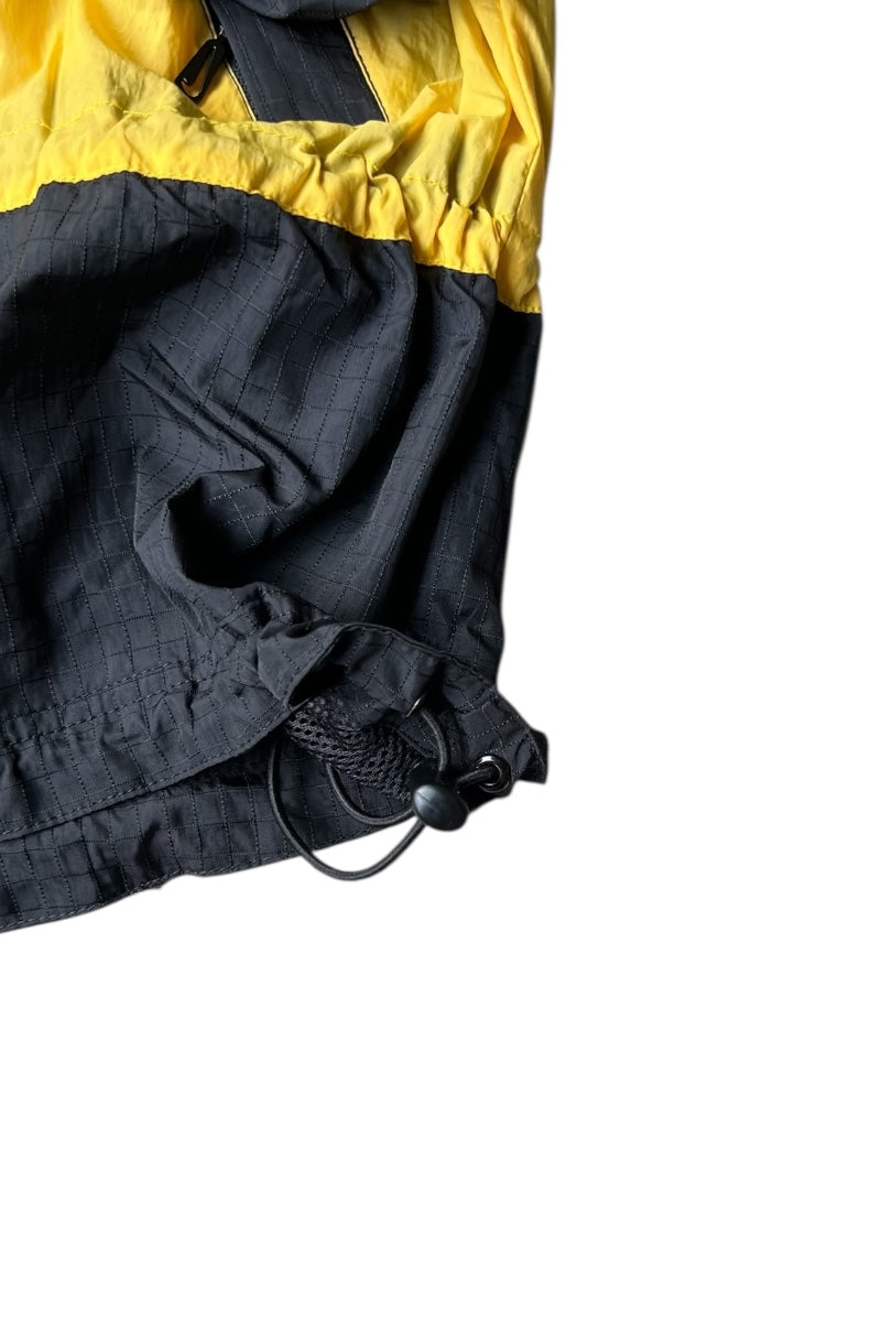 90'S ZIP NYLON HOODIE JACKET / YELLOW [SIZE: M USED]