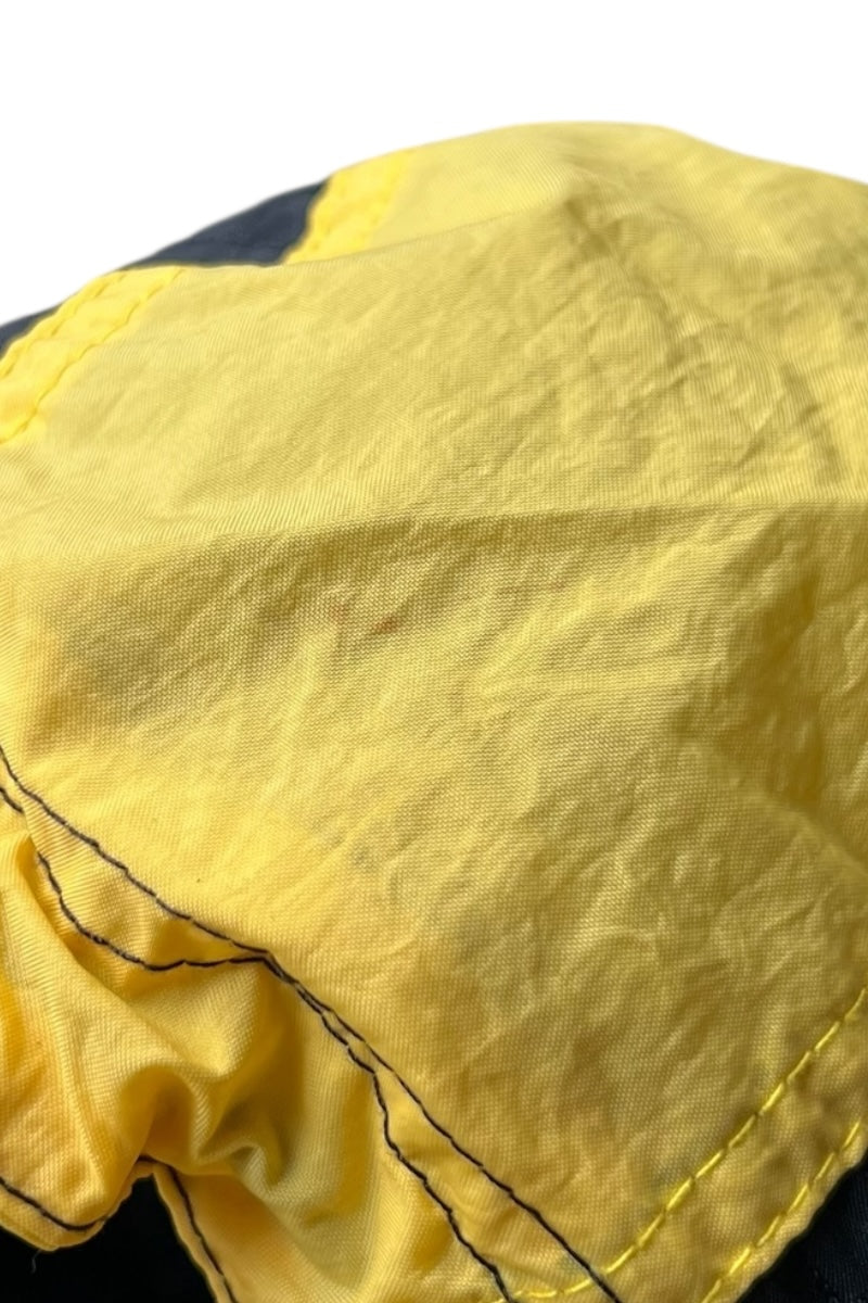 90'S ZIP NYLON HOODIE JACKET / YELLOW [SIZE: M USED]