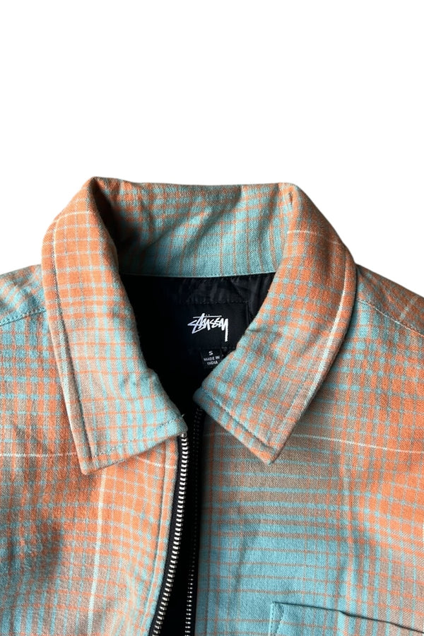 18'S ZIP UP PLAID SHIRT JACKET / CHECK [SIZE: S USED]