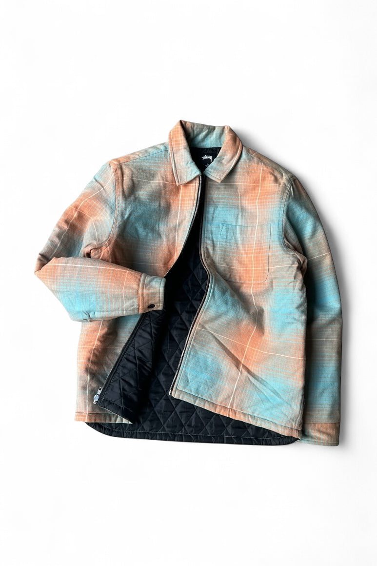 18'S ZIP UP PLAID SHIRT JACKET / CHECK [SIZE: S USED]