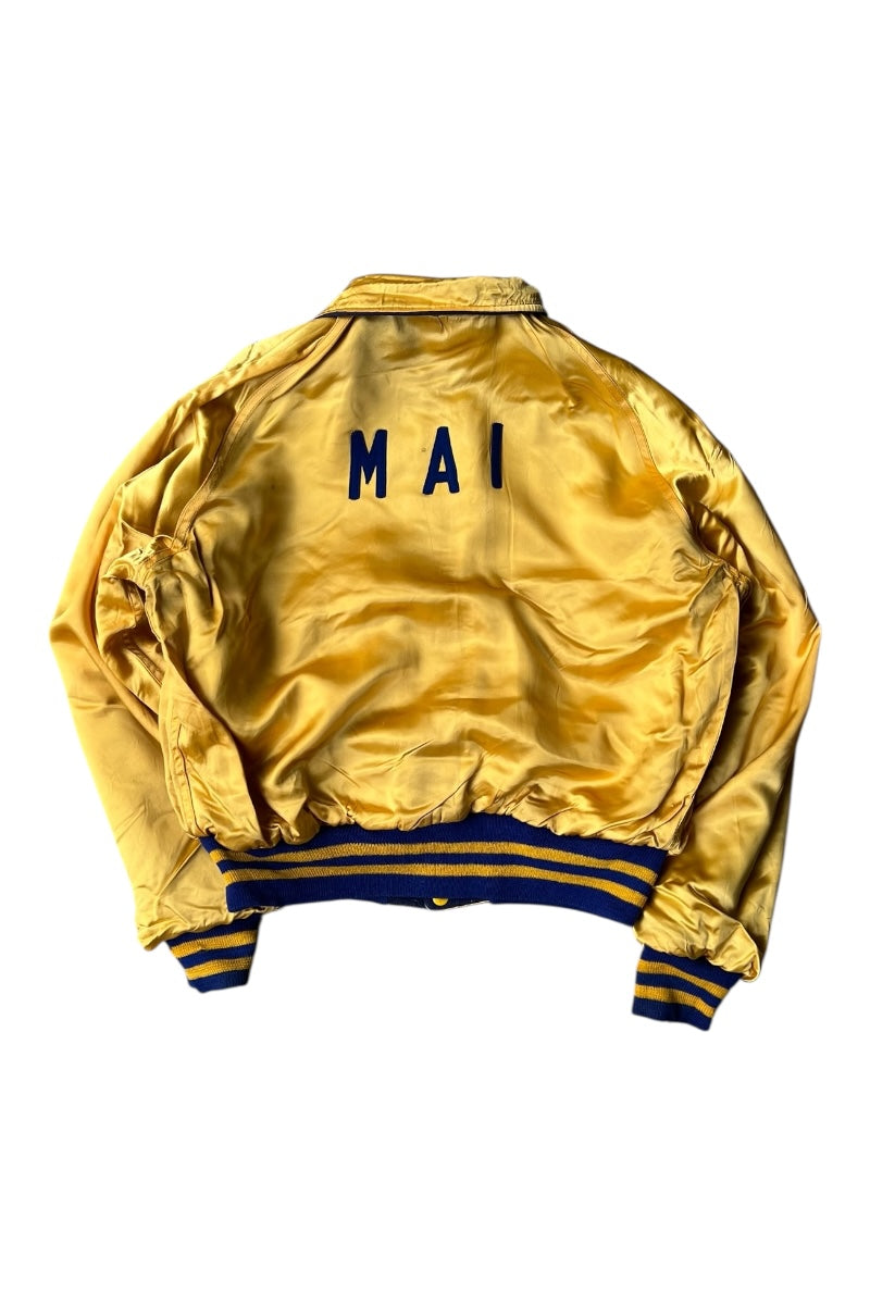 70-80s MAI WOOL STADIUM REVERSIBLE JACKET / NAVY [SIZE: S USED]