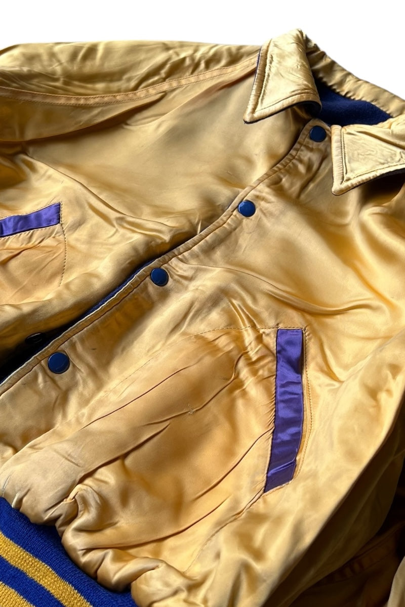 70-80s MAI WOOL STADIUM REVERSIBLE JACKET / NAVY [SIZE: S USED]