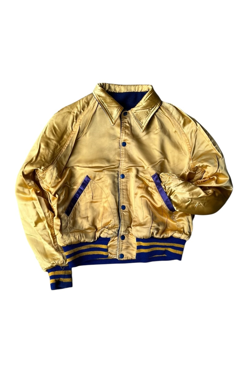 70-80s MAI WOOL STADIUM REVERSIBLE JACKET / NAVY [SIZE: S USED]