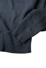画像をギャラリービューアに読み込む, MADE IN ITALY PATCH WORK COTTON SWEATER / BLACK [SIZE: M USED]
