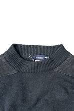 画像をギャラリービューアに読み込む, MADE IN ITALY PATCH WORK COTTON SWEATER / BLACK [SIZE: M USED]
