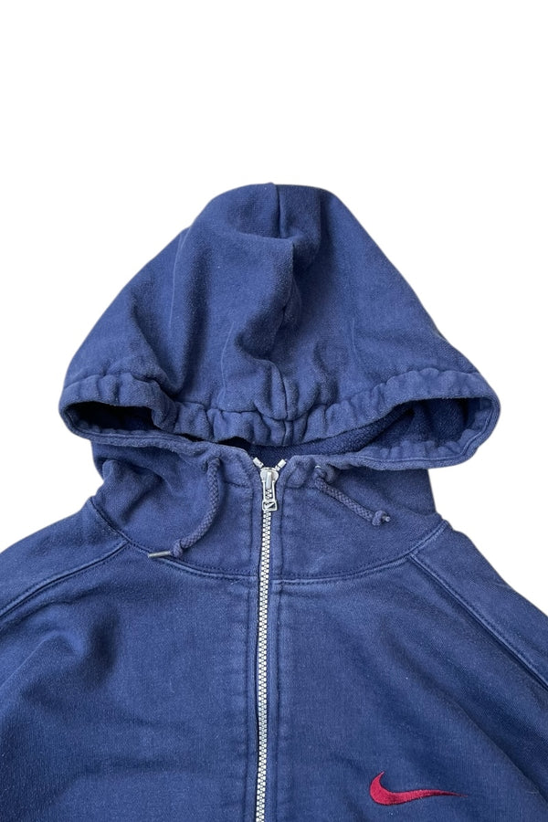 Y2K 06'S HALF-ZIP HOODIE SWEATSHIRT / NAVY [SIZE: L USED]