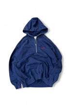 画像をギャラリービューアに読み込む, Y2K 06&#39;S HALF-ZIP HOODIE SWEATSHIRT / NAVY [SIZE: L USED]
