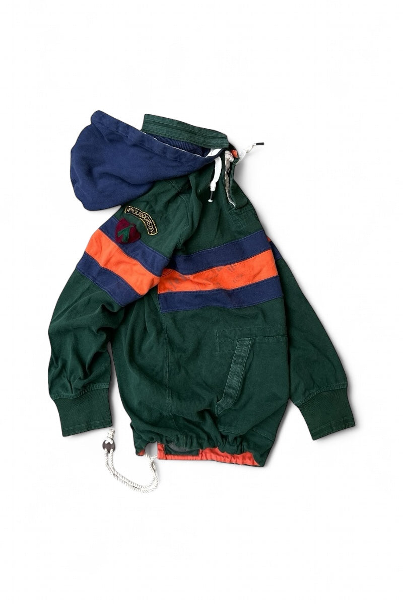 90'S FISH AND GAME CLUB CUSTOM FIT RUGGER SHIRT / GREEN [SIZE: M USED]