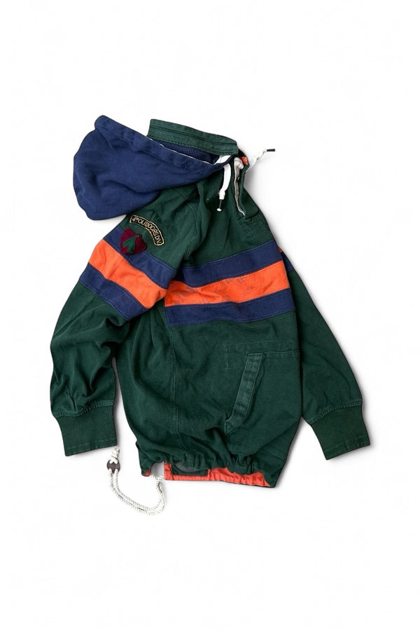 90'S FISH AND GAME CLUB CUSTOM FIT RUGGER SHIRT / GREEN [SIZE: M USED]