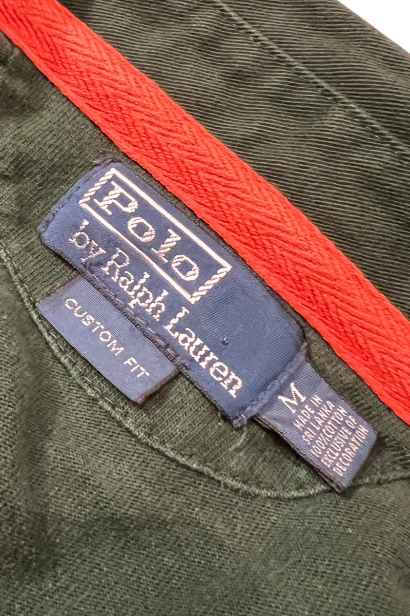 90'S FISH AND GAME CLUB CUSTOM FIT RUGGER SHIRT / GREEN [SIZE: M USED]