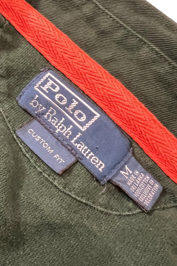 90'S FISH AND GAME CLUB CUSTOM FIT RUGGER SHIRT / GREEN [SIZE: M USED]