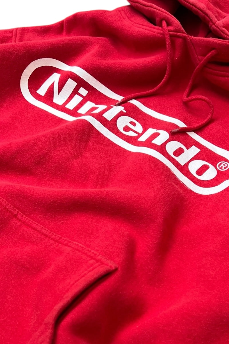 Y2K EARLY 00'S NINTENDO SWEAT HOODIE / RED [SIZE: XL USED]