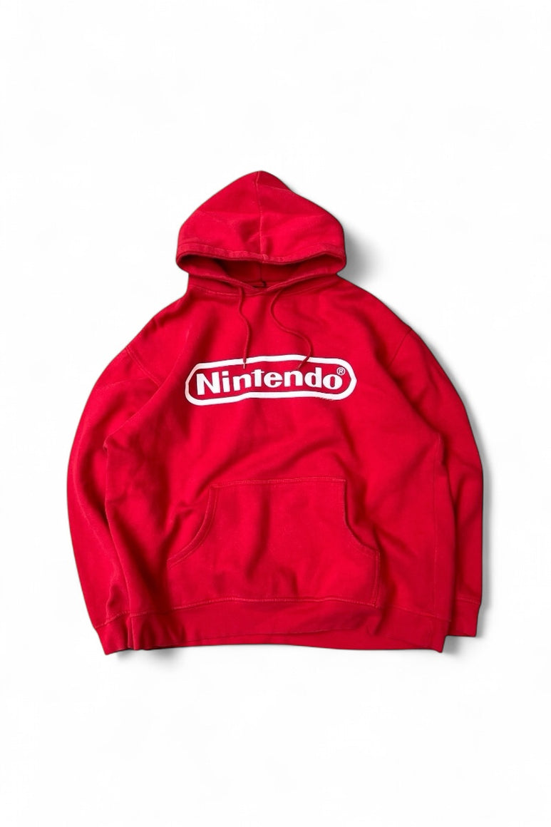 Y2K EARLY 00'S NINTENDO SWEAT HOODIE / RED [SIZE: XL USED]