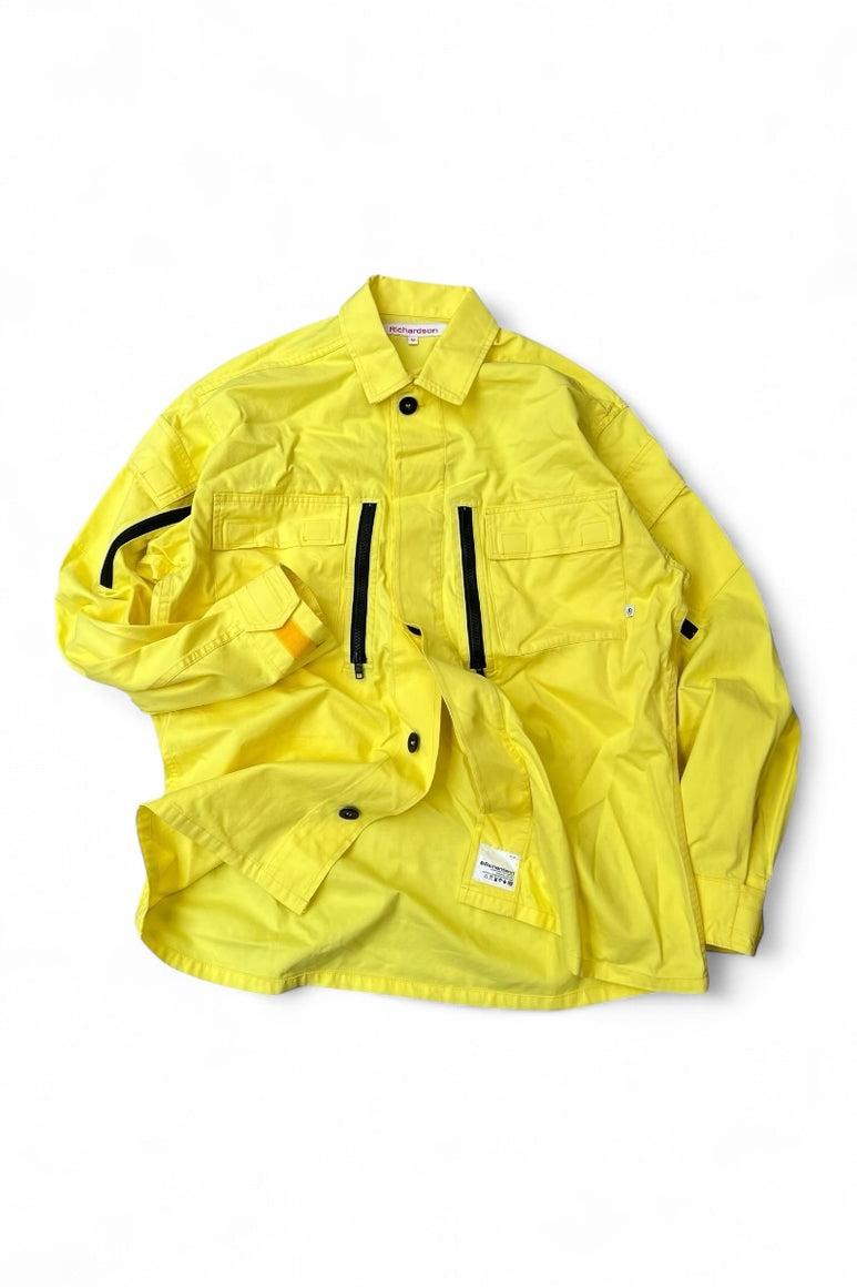 MADE IN USA COTTON SHIRT JACKET / YELLOW [SIZE: M USED]