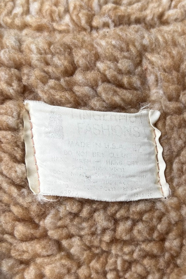 MADE IN USA 90'S VEGAN SUEDE SHERPA JACKET / BEIGE [SIZE: 42 USED]