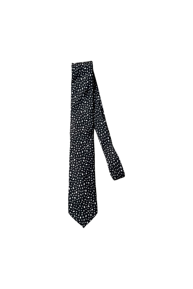 MADE IN ITALY SILK NECKTIE / BLACK [SIZE: ONE SIZE USED]