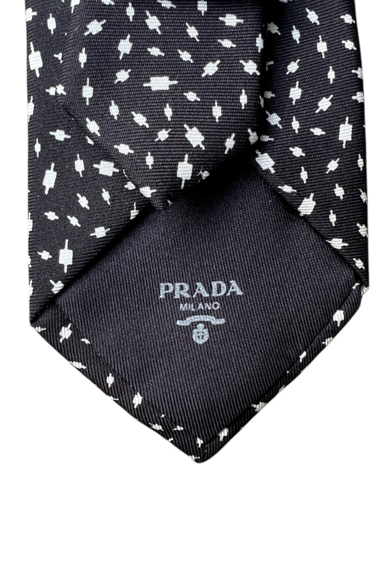 MADE IN ITALY SILK NECKTIE / BLACK [SIZE: ONE SIZE USED]