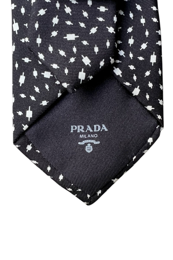 MADE IN ITALY SILK NECKTIE / BLACK [SIZE: ONE SIZE USED]