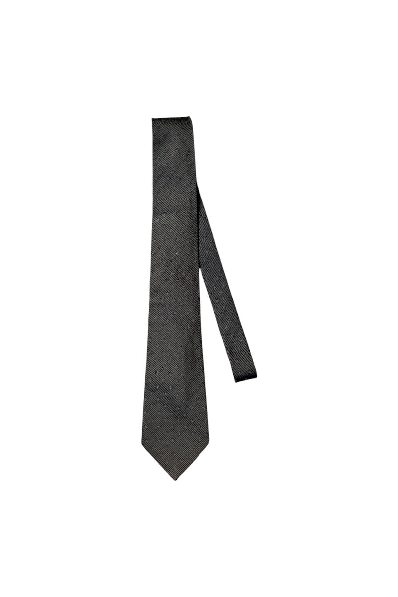 MADE IN ITALY SILK WOOL NECKTIE / CHARCOAL [SIZE: ONE SIZE USED]
