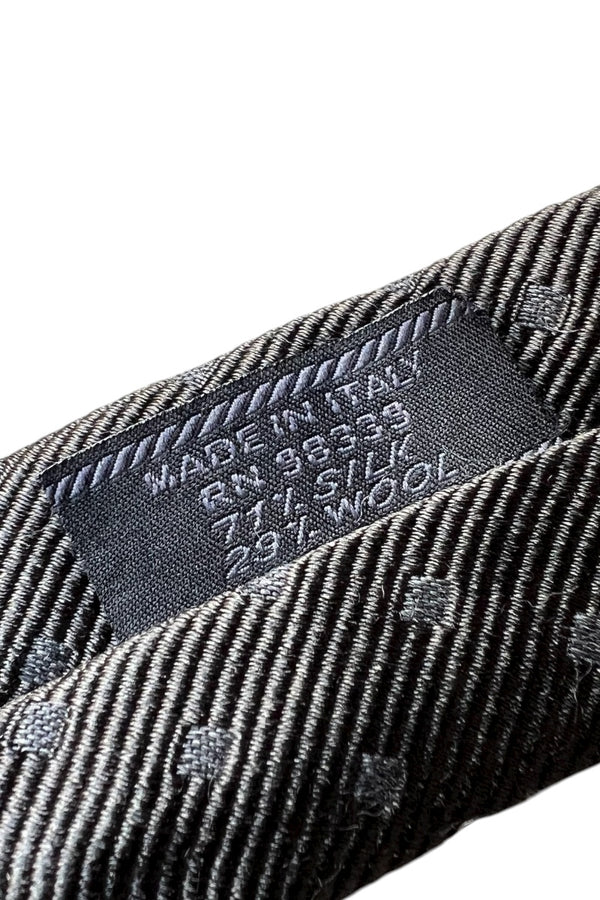 MADE IN ITALY SILK WOOL NECKTIE / CHARCOAL [SIZE: ONE SIZE USED]