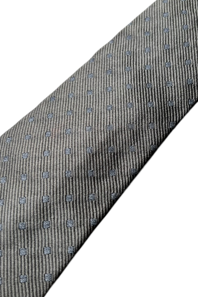 MADE IN ITALY SILK WOOL NECKTIE / CHARCOAL [SIZE: ONE SIZE USED]