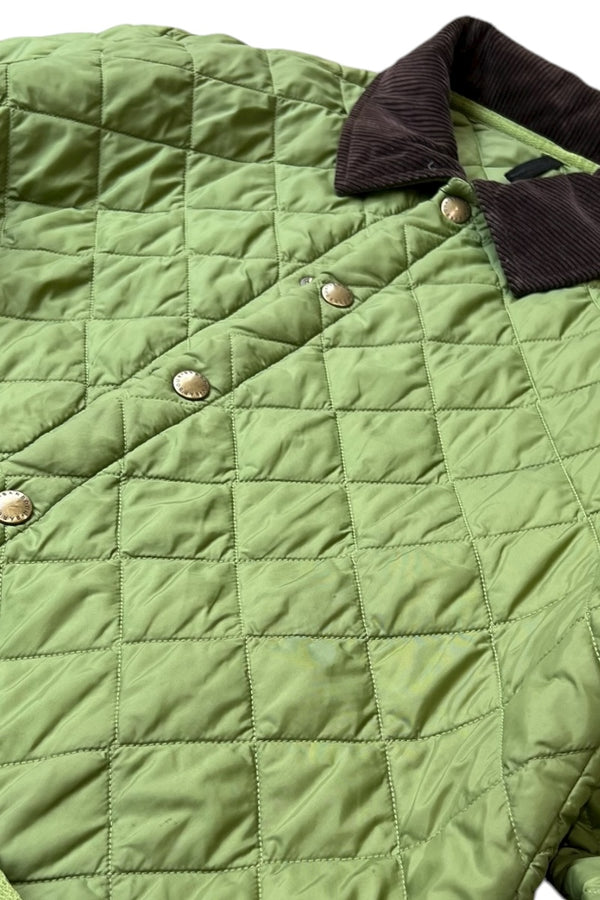 NYLON QUILTING JACKET / GREEN [SIZE: L USED]