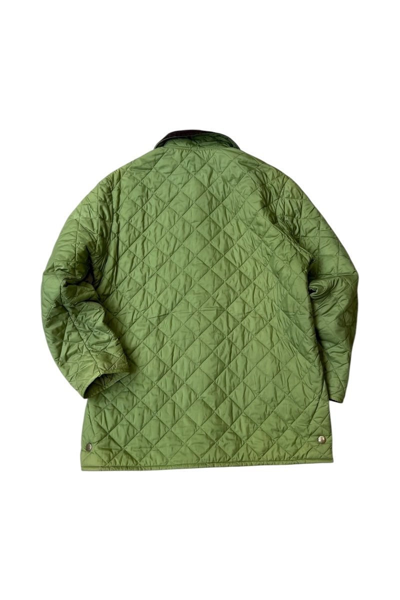 NYLON QUILTING JACKET / GREEN [SIZE: L USED]