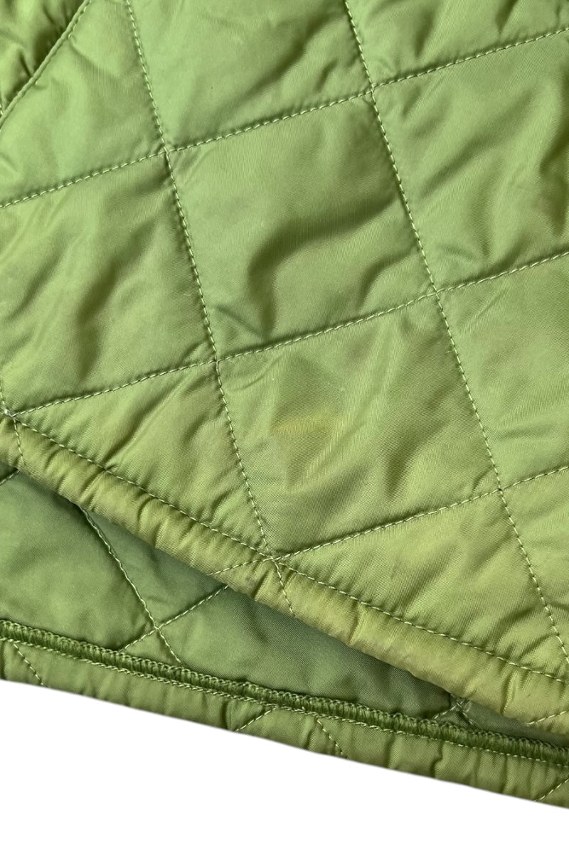 NYLON QUILTING JACKET / GREEN [SIZE: L USED]