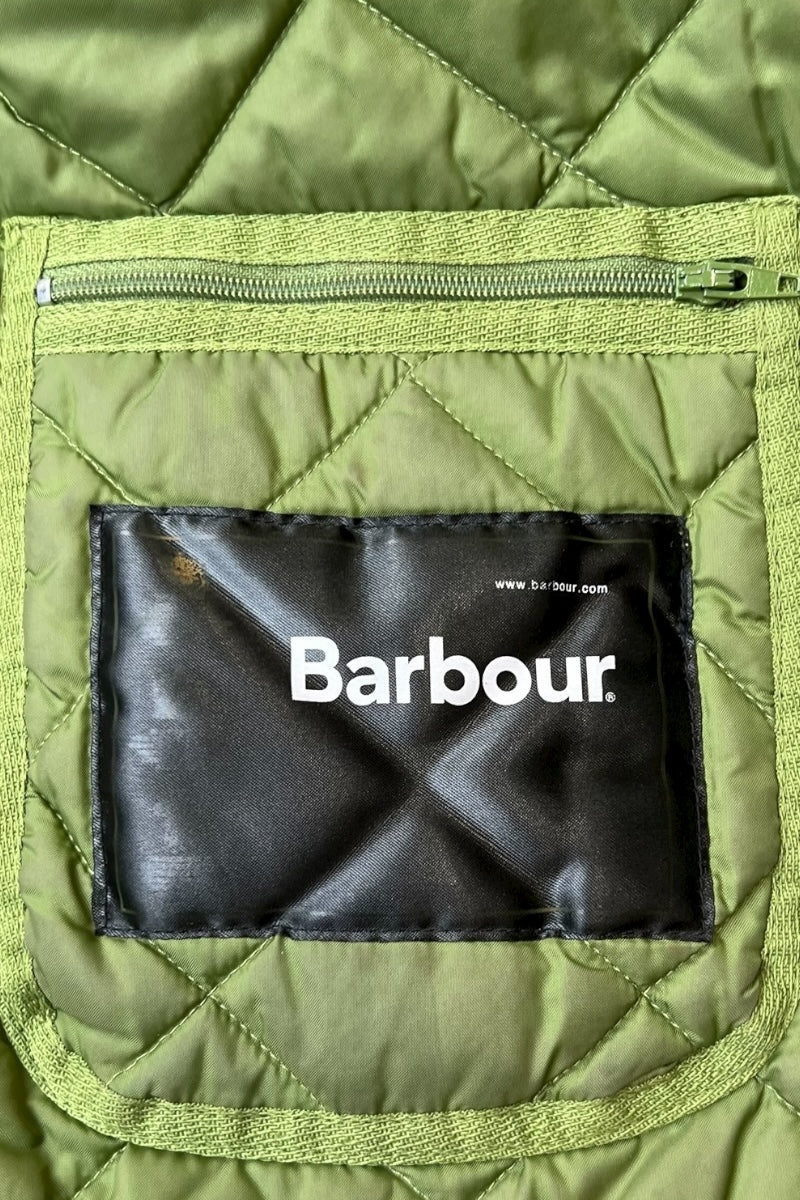 NYLON QUILTING JACKET / GREEN [SIZE: L USED]