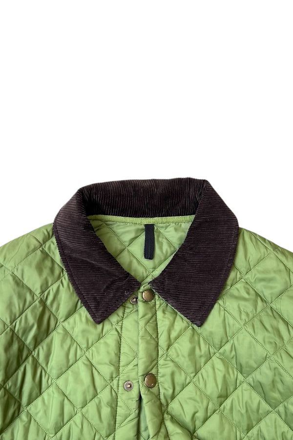 NYLON QUILTING JACKET / GREEN [SIZE: L USED]