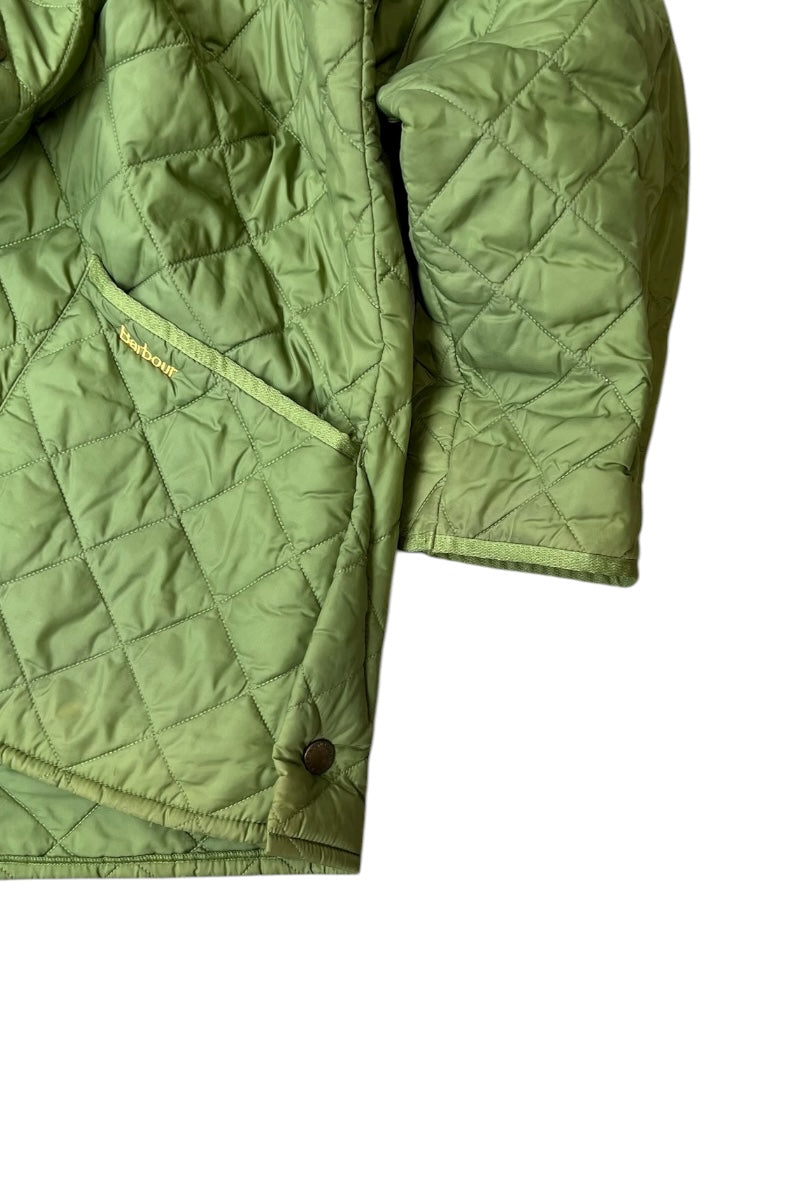 NYLON QUILTING JACKET / GREEN [SIZE: L USED]