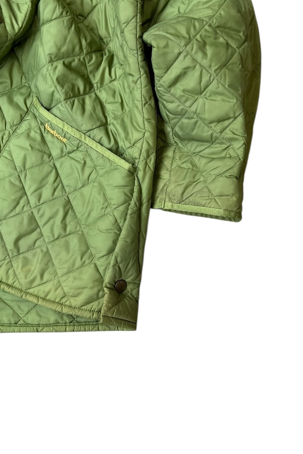 NYLON QUILTING JACKET / GREEN [SIZE: L USED]
