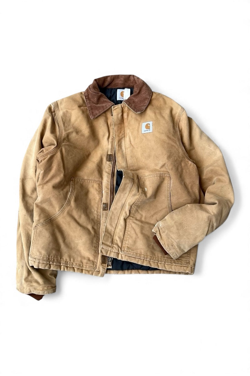 90s-Y2K Early 00s Traditional Jacket, USA Spec / Beige [SIZE: M USED]