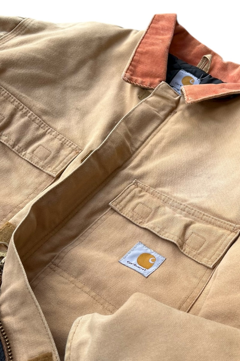 MADE IN MEXICO 12OZ DUCK TRADITIONAL COAT QUILTED LINER / BEIGE [SIZE: XL USED]