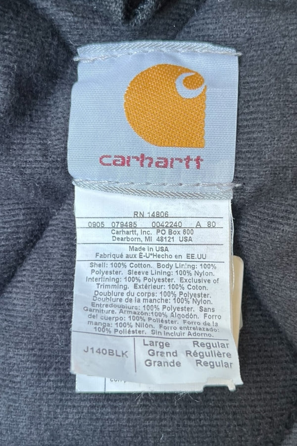 MADE IN USA Y2K 05'S DUCK ACTIVE JACKET FLEECE LINER / BLACK [SIZE: L USED]