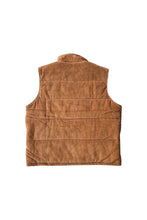画像をギャラリービューアに読み込む, KROOKED/MARK GONZALES TRINITY SMILE CORDUROY PUFF VEST / BROWN [SIZE: L USED]
